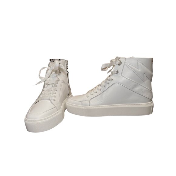 Zadig & Voltaire ZV1747 High Flash High-Top Platform Sneakers New in Box - Picture 5 of 11